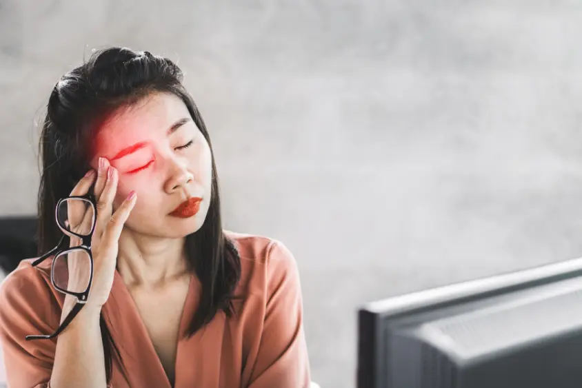 What causes eye strain